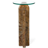 Archway Marble Drink Table, Brown