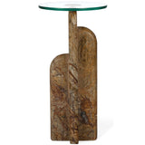 Archway Marble Drink Table, Brown