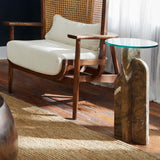 Archway Marble Drink Table, Brown