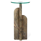 Archway Marble Drink Table, Green
