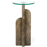 Archway Marble Drink Table, Green
