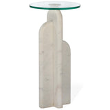 Archway Marble Drink Table, White