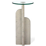 Archway Marble Drink Table, White