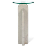 Archway Marble Drink Table, White