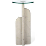 Archway Marble Drink Table, White