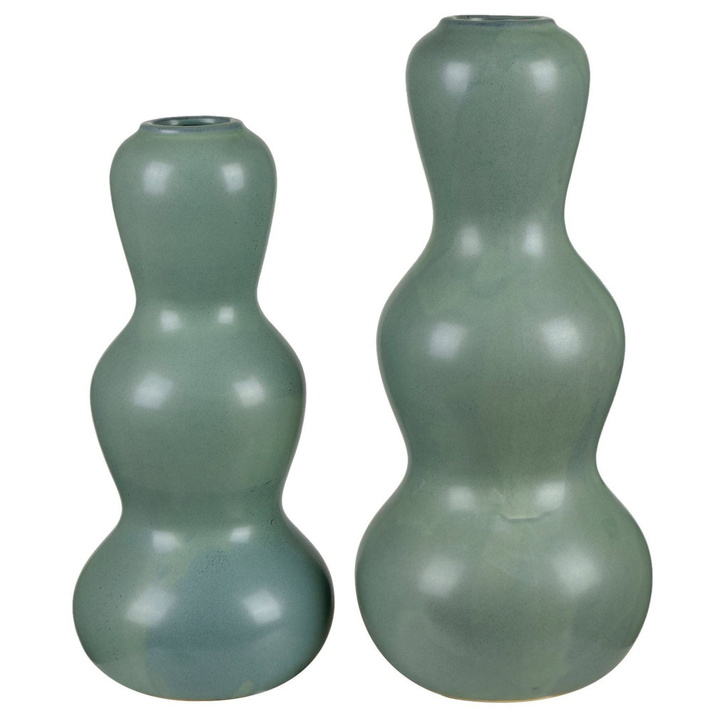 Ardell Vases, Green, Set of 2-Accessories-High Fashion Home