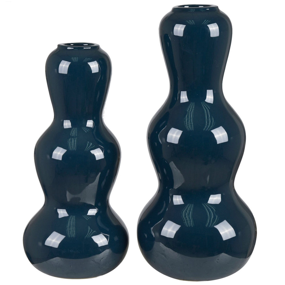 Ardell Vases, Navy, Set of 2-Accessories-High Fashion Home
