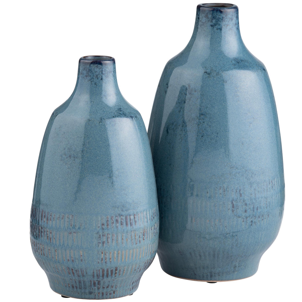 Arden Vases, Blue, Set of 2-Accessories-High Fashion Home