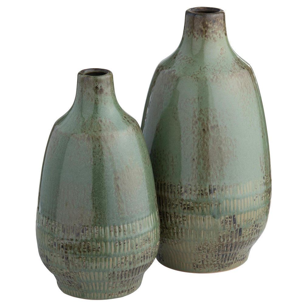 Arden Vases, Green, Set of 2-Accessories-High Fashion Home
