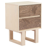 Aremi Nightstand, Brown/Whitewashed-Furniture - Bedroom-High Fashion Home