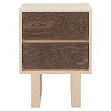 Aremi Nightstand, Brown/Whitewashed-Furniture - Bedroom-High Fashion Home