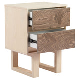 Aremi Nightstand, Brown/Whitewashed-Furniture - Bedroom-High Fashion Home