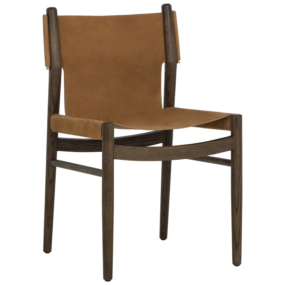 Argus Leather Dining Chair, Nubuck Caramel, Set of 2-Furniture - Dining-High Fashion Home