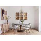 Arielle Dining Table, Grey Top/Brass Base-Furniture - Dining-High Fashion Home