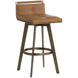 Arizona Swivel Barstool, Miliken Cognac