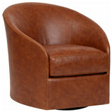 Arlo Leather Swivel Chair, Laguna Cognac
