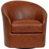 Arlo Leather Swivel Chair, Laguna Cognac