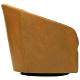 Arlo Leather Swivel Chair, Libby Amaretto