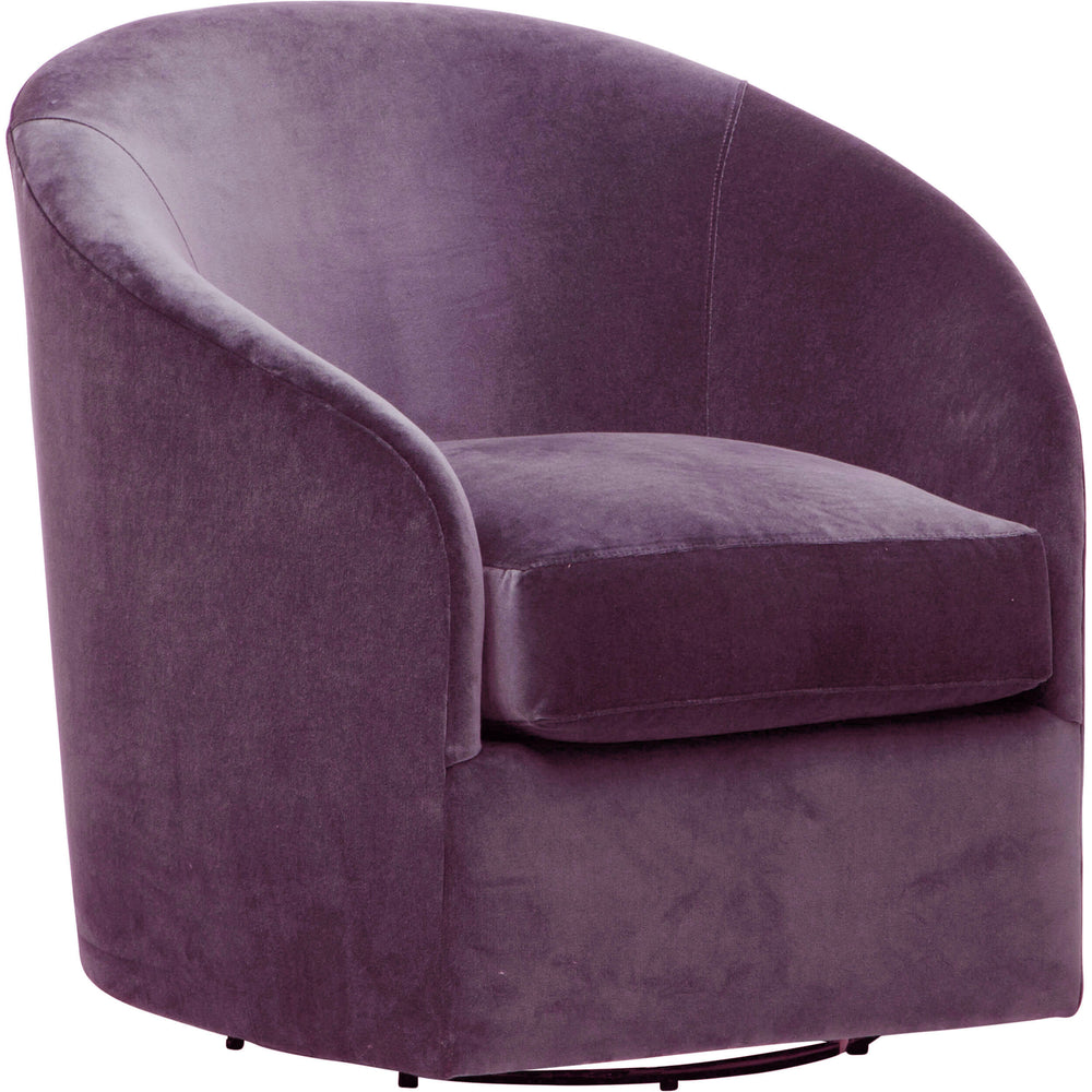 Arlo Swivel Chair, Vance Amethyst