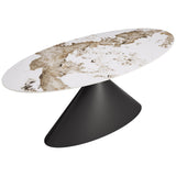 Armana Dining Table, White/Brown
