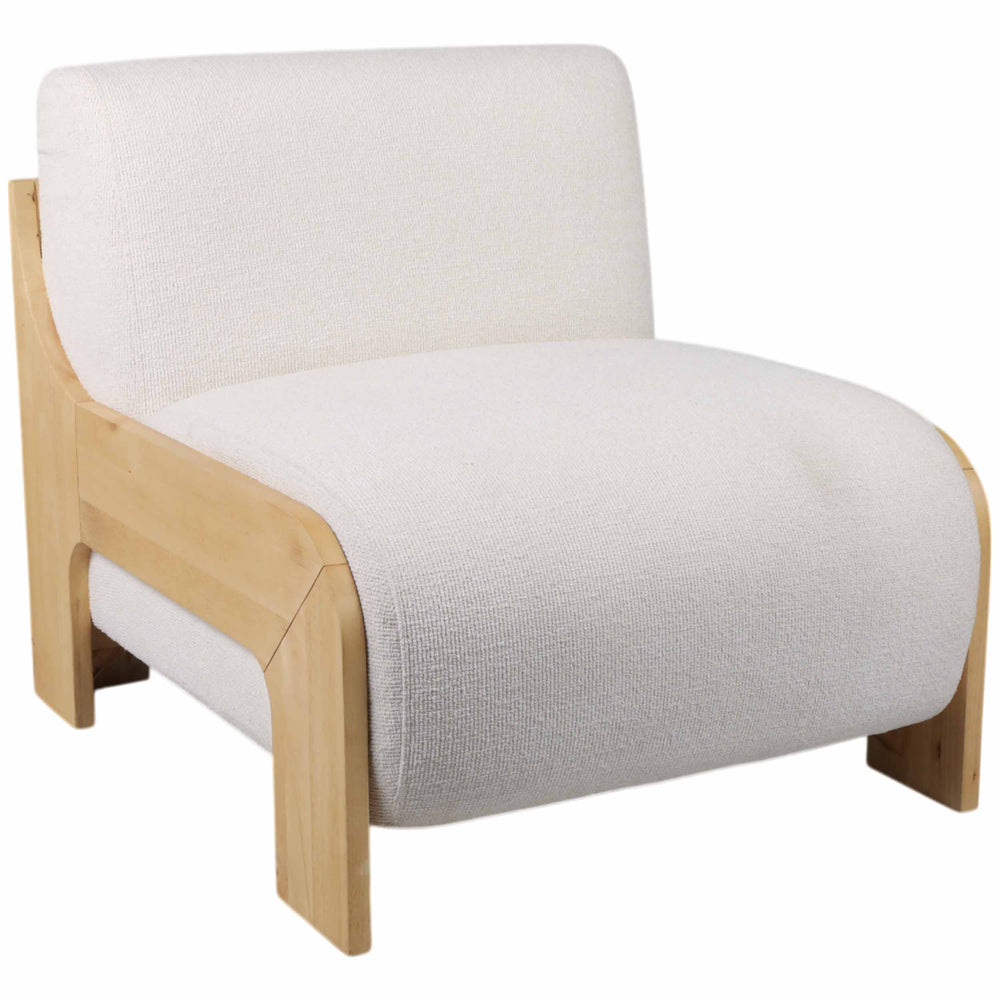 Armless Modern Chair, Ivory