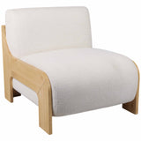 Armless Modern Chair, Ivory