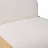 Armless Modern Chair, Ivory