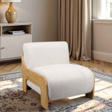 Armless Modern Chair, Ivory