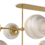 Armstrong Linear Chandelier, Burnished Brass