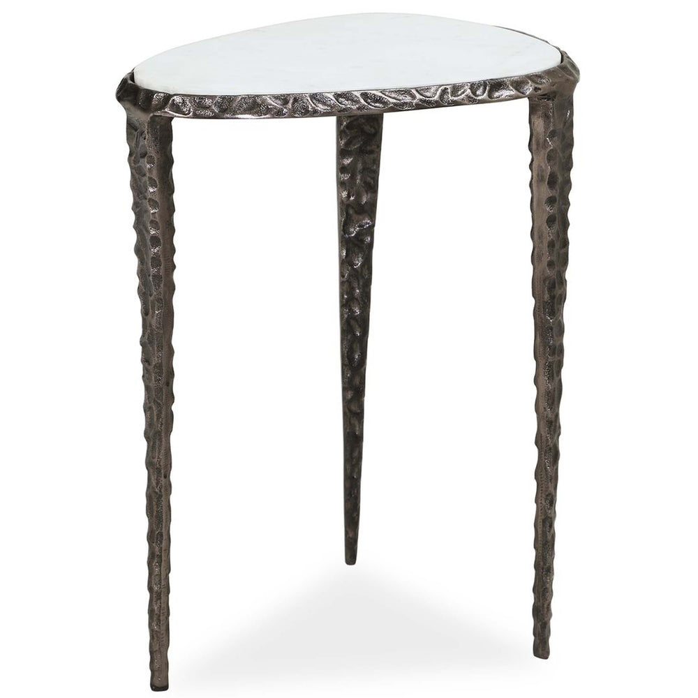 Arnold Accent Table, White/Dark Bronze