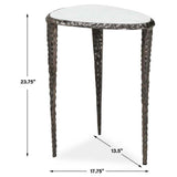 Arnold Accent Table, White/Dark Bronze