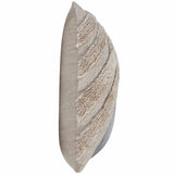 Arona Leather Pillow, Sea Fog Blue/Ivory