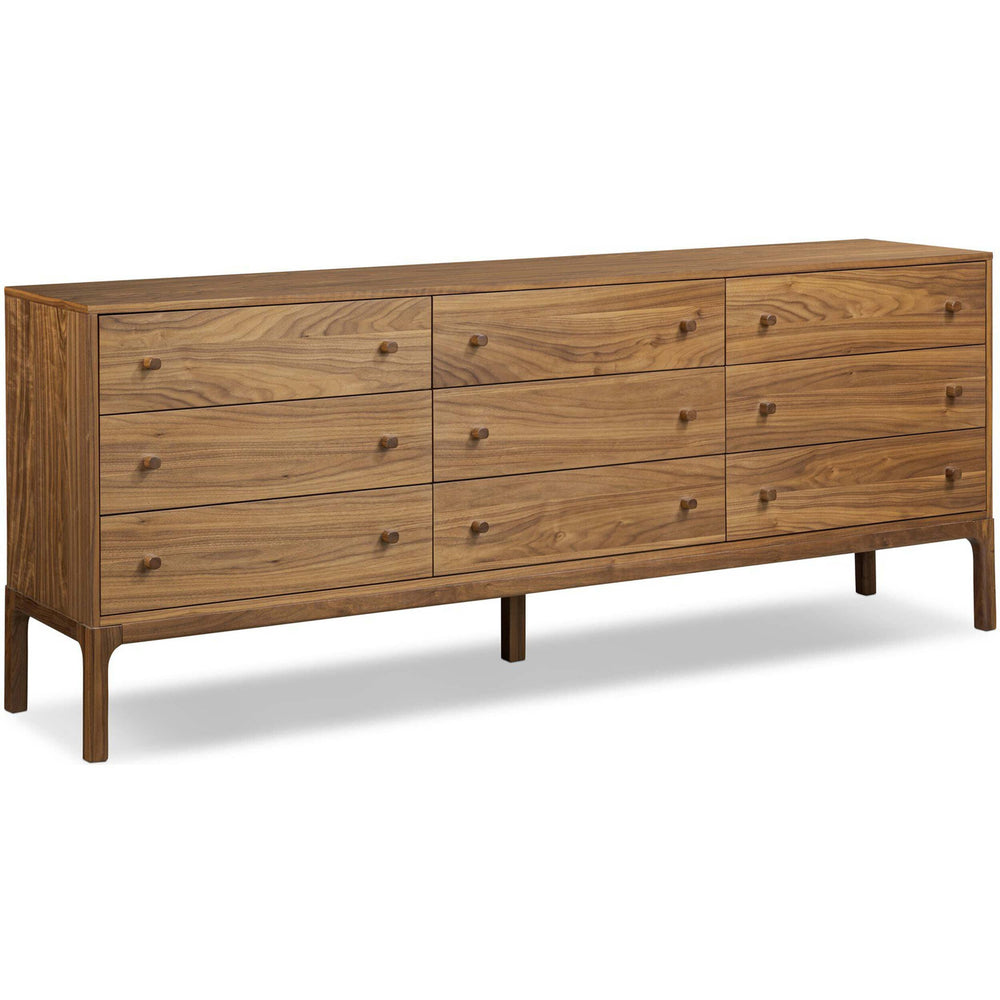 Arturo 9 Drawer Dresser, Natural Walnut-Furniture - Bedroom-High Fashion Home