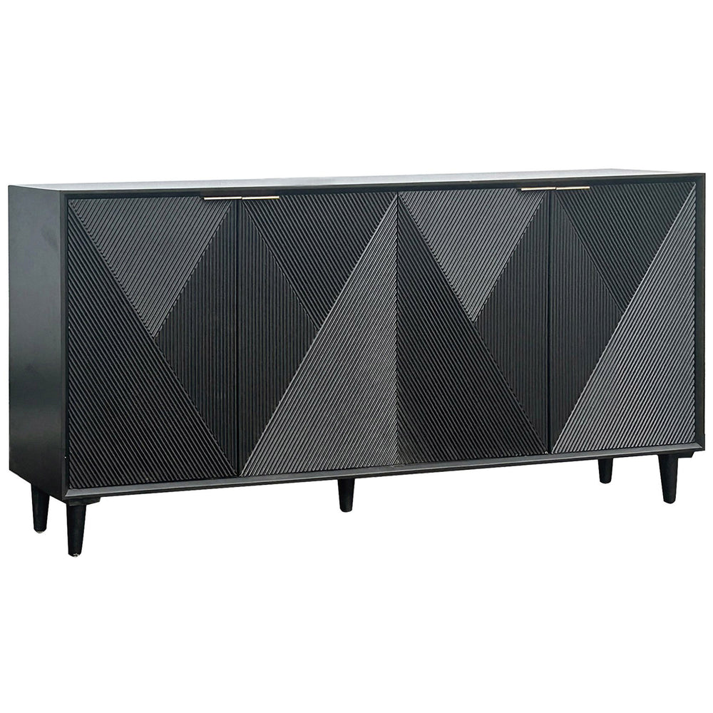 Arvada 4 Door Sideboard, Black-Furniture - Storage-High Fashion Home