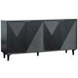 Arvada 4 Door Sideboard, Black-Furniture - Storage-High Fashion Home