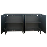 Arvada 4 Door Sideboard, Black-Furniture - Storage-High Fashion Home