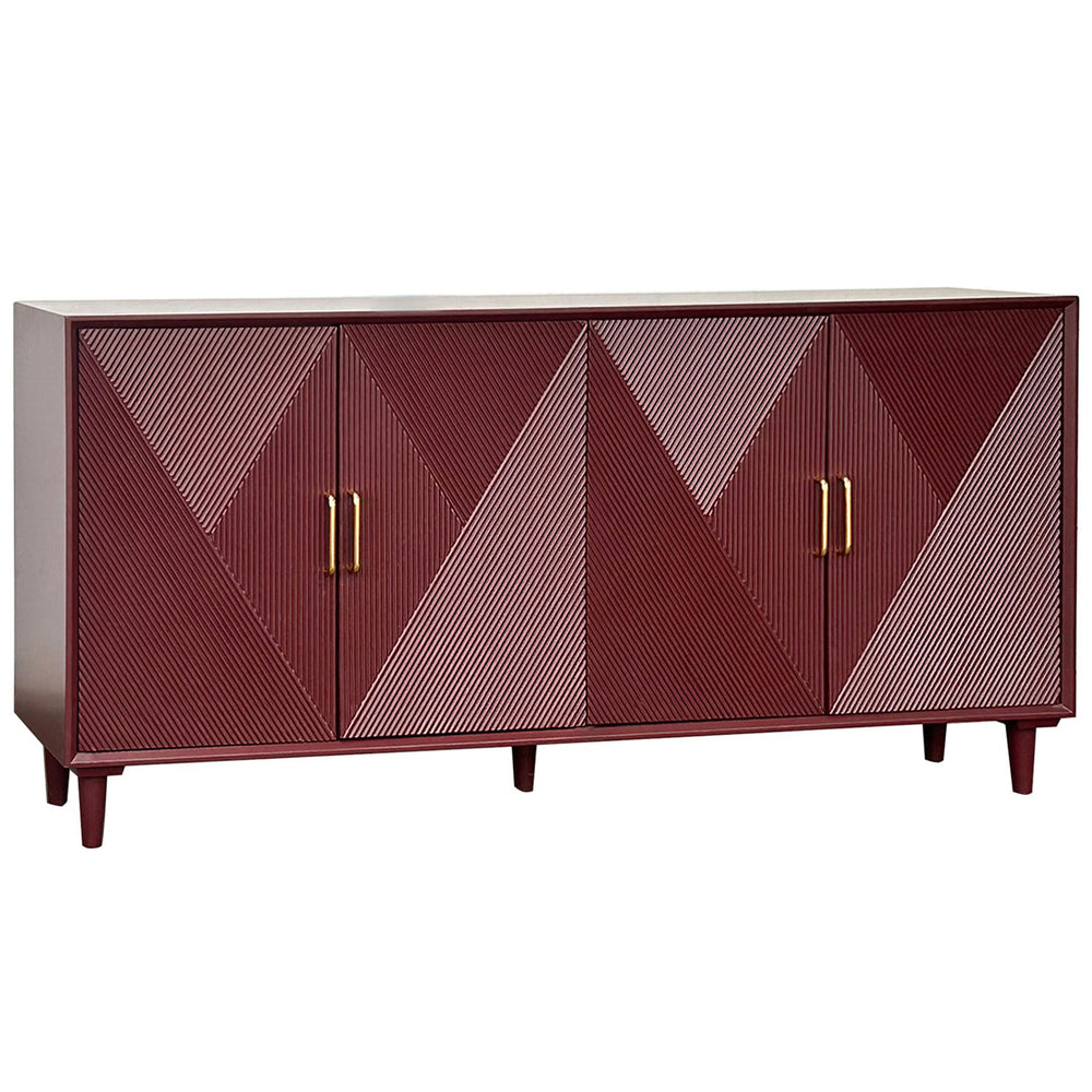 Arvada 4 Door Sideboard, Merlot-Furniture - Storage-High Fashion Home