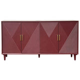 Arvada 4 Door Sideboard, Merlot-Furniture - Storage-High Fashion Home