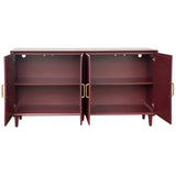 Arvada 4 Door Sideboard, Merlot-Furniture - Storage-High Fashion Home
