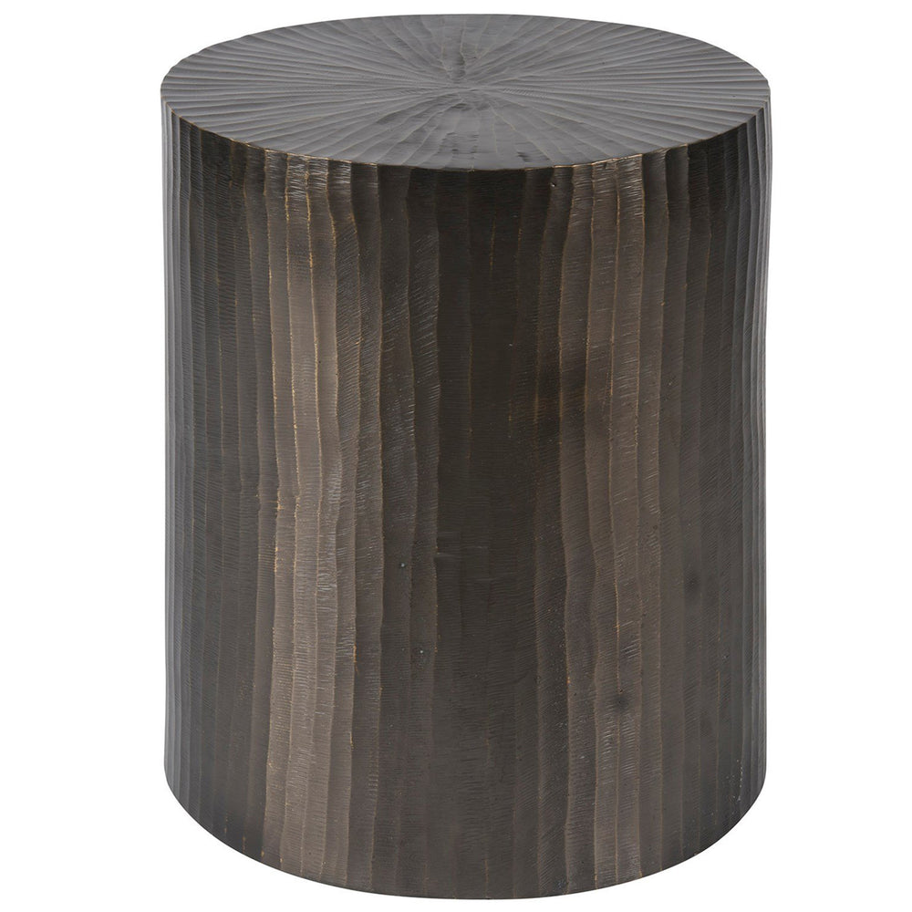 Asher Round End Table, Graphite-Furniture - Accent Tables-High Fashion Home