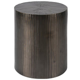 Asher Round End Table, Graphite-Furniture - Accent Tables-High Fashion Home