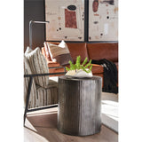 Asher Round End Table, Graphite-Furniture - Accent Tables-High Fashion Home