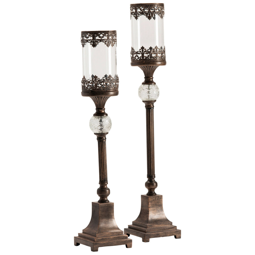 Ashland Candleholders, Bronze, Set of 2-Accessories-High Fashion Home
