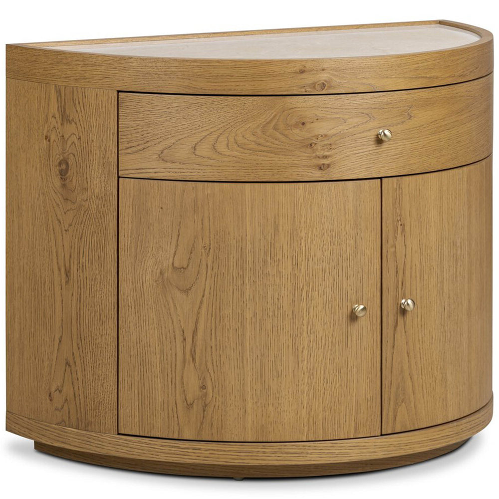 Ashton Nightstand, Cream Marble by Four Hands