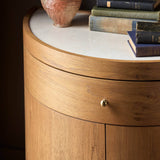 Ashton Nightstand, Cream Marble by Four Hands