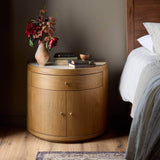 Ashton Nightstand, Cream Marble by Four Hands