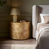 Ashton Nightstand, Natural Poplar Burl by Four Hands