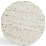 Asta Side Table, Travertine-Furniture - Accent Tables-High Fashion Home