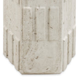 Asta Side Table, Travertine-Furniture - Accent Tables-High Fashion Home