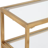 Aster Console Table, Warm Gold